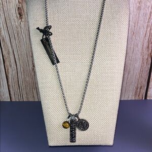 Anthony Jacobs Stainless Steel necklace w/ Charms NWT